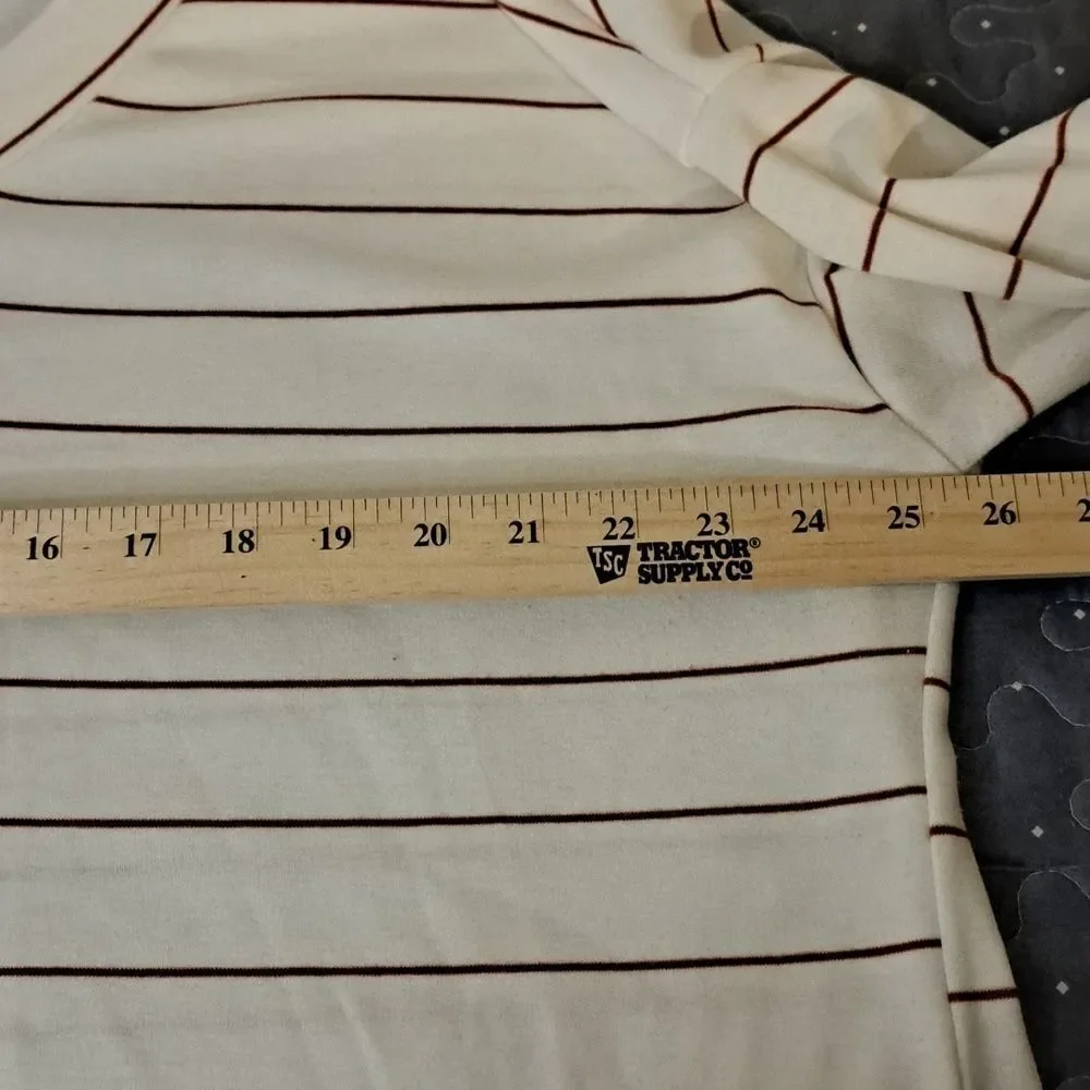 White Birch Striped V-Neck Long Sleeve Top size XL - Picture 5 of 6